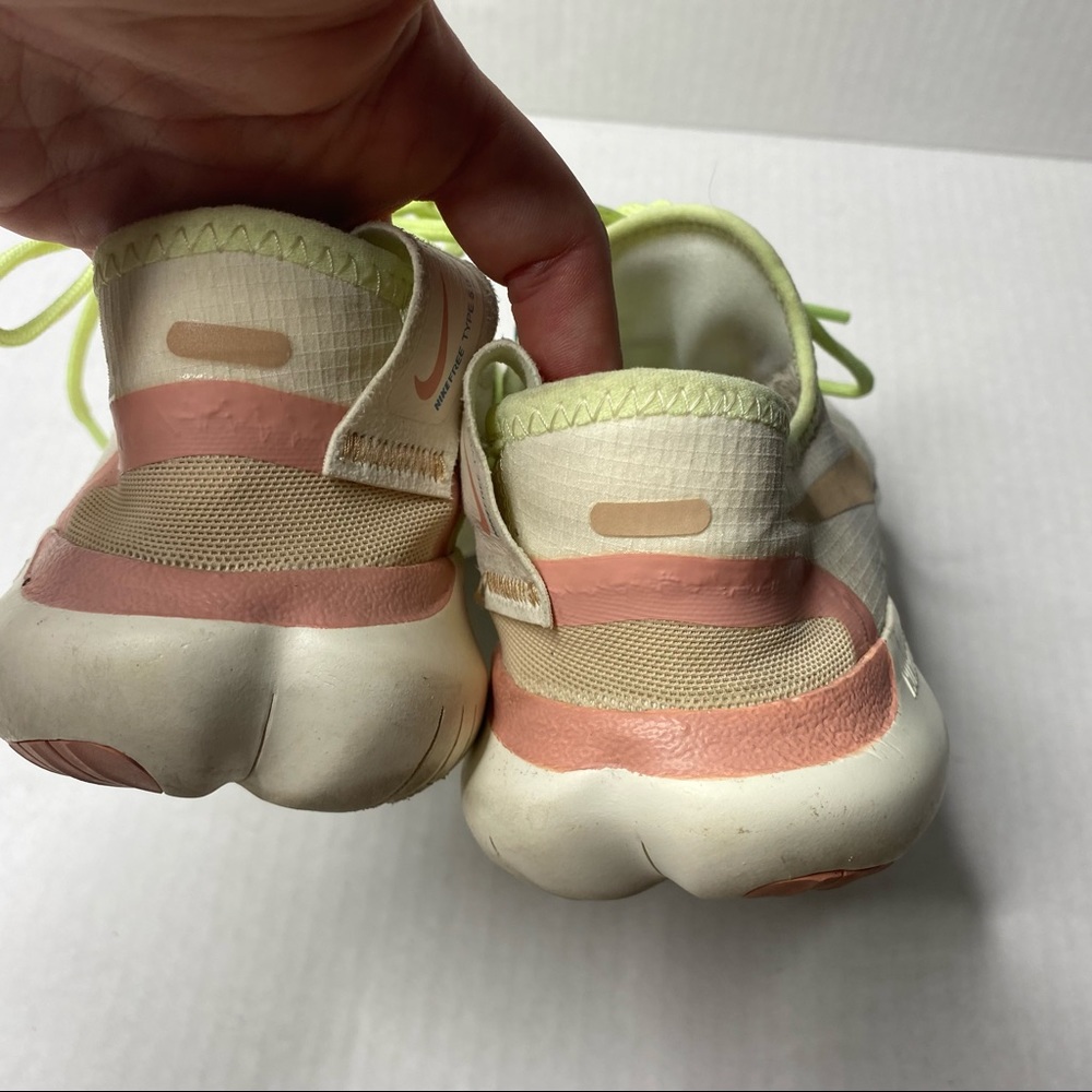 Nike Free RN 5.0 running sneaker shoes size 7 cream pink - Picture 5 of 12